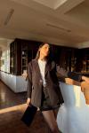 Dökümlü Slim Fit Kruvaze Blazer Ceket 3236 Siyah