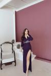 Eledora Işıltılı Abiye 583097 Mürdüm