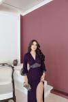 Eledora Işıltılı Abiye 583097 Mürdüm