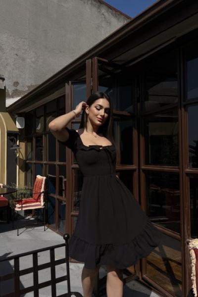 Gipeli Elbise 2892 C17 Siyah
