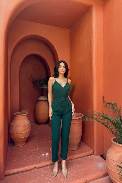 Grace Askılı Kemerli Tulum 582203 Zümrüt