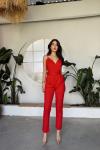 Grace Askılı Kemerli Tulum 582203 Kırmızı