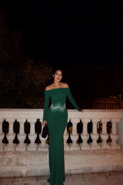 İzel Madonna Yaka Abiye 583075 Zümrüt