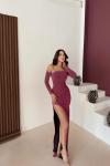 İzora Straplez Taş Detay Tasarım Abiye 583054 Gül