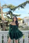 Kat Kat Şifon Elbise 2831 D1x R Yeşil
