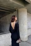 Kayla Omuz Vatkalı Tasarım Abiye 583073 Siyah