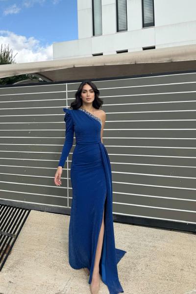 Keith Tek Kol Simli Abiye 583038 Saks Mavisi