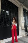 Kety Ön Yırtmaçlı Pantolon 2047 M4x Kırmızı