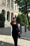 Kolları Tül Midi Elbise 3417 Siyah