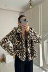 Lena Leopar Desenli Kürk Kaban 3458 Leopar