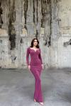 Miranda Simli Yırtmaç Detaylı Abiye 583093 Gül