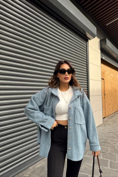Oversize Ceket 39011 Bebe Mavisi