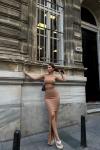 Tango Yırtmaç Detay İkili Takım 015298 Vizon