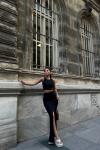 Tango Yırtmaç Detay İkili Takım 015298 Siyah