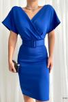 Thila Kemerli Kalem Elbise 581825 C12x Saks Mavisi