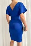 Thila Kemerli Kalem Elbise 581825 C12x Saks Mavisi
