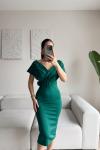 Viola İnci Detay Kemerli Elbise 582167 Zümrüt
