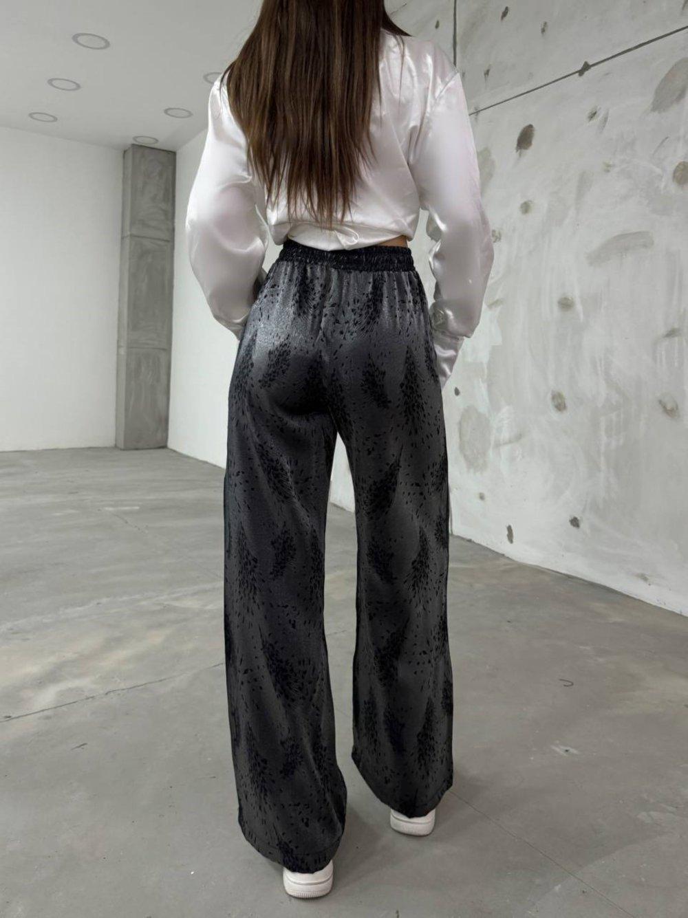Amelya Varaklı Pantolon 11031 Füme