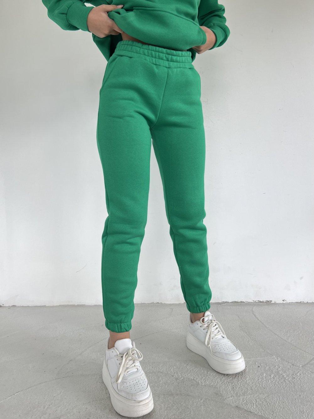 Kapüşonlu Üç İplik Sweat Pantolon Takım 2212 G-7 Yeşil