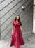 Artemis Kemerli Midi Boy Elbise 2365 Bordo