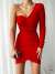 Babe Tek Kol Mini Elbise 582338 Kırmızı