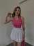 Çizgi Detaylı Crop 1017 Pembe