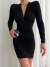 Emery Dantel Detay Mini Elbise 582381  Siyah