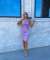 Holly Tek Askı Drapeli Saten Elbise 582538 Lila