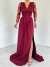Honey Yırtmaç Detay Abiye 6288 E-8 Bordo