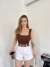 Kısa Kare Crop 5643 Acı Kahve
