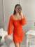 Lalis Minimal Drape Detay Elbise E-2 Turuncu