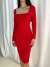 Lara Midi Boy Kalem Elbise 581864 J-4 Kırmızı