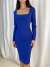 Lara Midi Boy Kalem Elbise 581864 J-4 Saks Mavisi