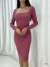 Lara Midi Boy Kalem Elbise 581864 J-4 Gül
