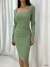 Lara Midi Boy Kalem Elbise 581864 J-4 Mint Yeşili