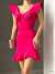 Mossy Fırfır Detay Mini Elbise 581668 Fuşya