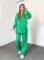 Oversize Leopar Desen Takım 3538 Yeşil