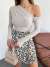 Sandy Omuz Çapraz Bluz 10249 Taş Rengi