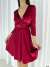 Şiya Kemer Detay Mini Kadife Elbise 58644 D-3 Bordo