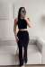 Tango Yırtmaç Detay İkili Takım 015298 Siyah