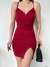 Yudy Yırtmaçlı Mini Elbise 581816 Bordo