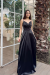 Bilica İp Askı Saten Abiye 582151 Siyah