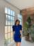 Joanne Karpuz Kol Mini Elbise 582540 Saks Mavisi