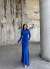 Kayla Omuz Vatkalı Tasarım Abiye 583073 Saks Mavisi