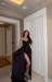 Leya Straplez Simli Kadife Abiye 583115 Siyah