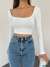 Sırt U Yaka Bluz 441649 Beyaz