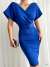Thila Kemerli Kalem Elbise 581825 F-10 Saks Mavisi