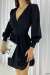 Almira Düğme Detay Mini Elbise 581994 B-9 Siyah