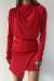 Buzy Düğmeli Elbise 3347 C-1 Kırmızı