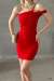 Daria Tek Kol Mini Elbise 582436 Kırmızı